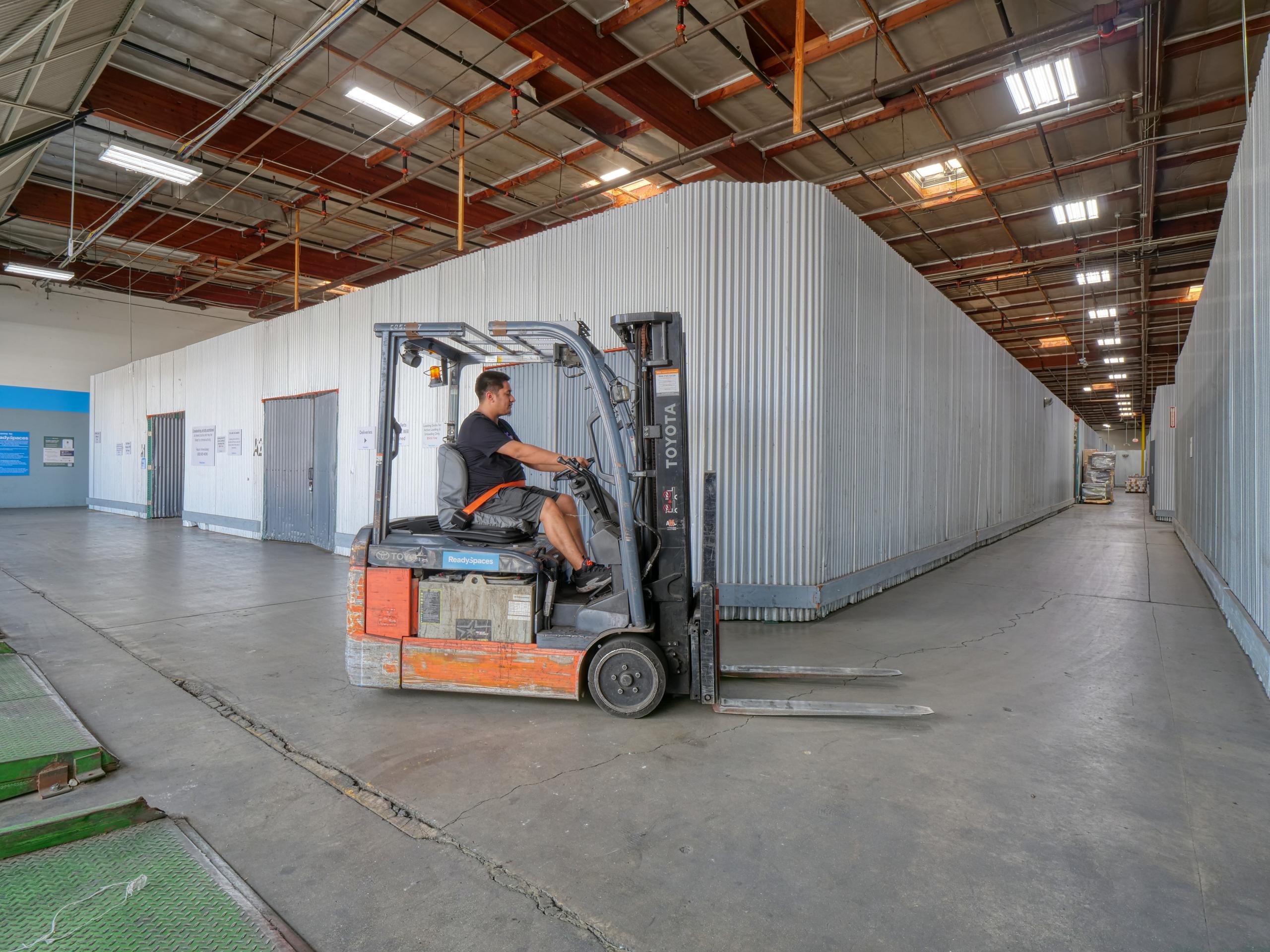 Forklift operator at ReadySpaces south gate