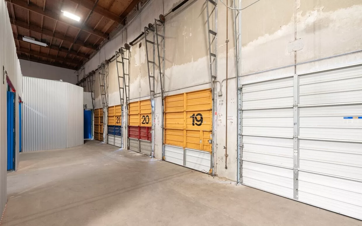 A Hayward warehouse space with a lot of storage units.