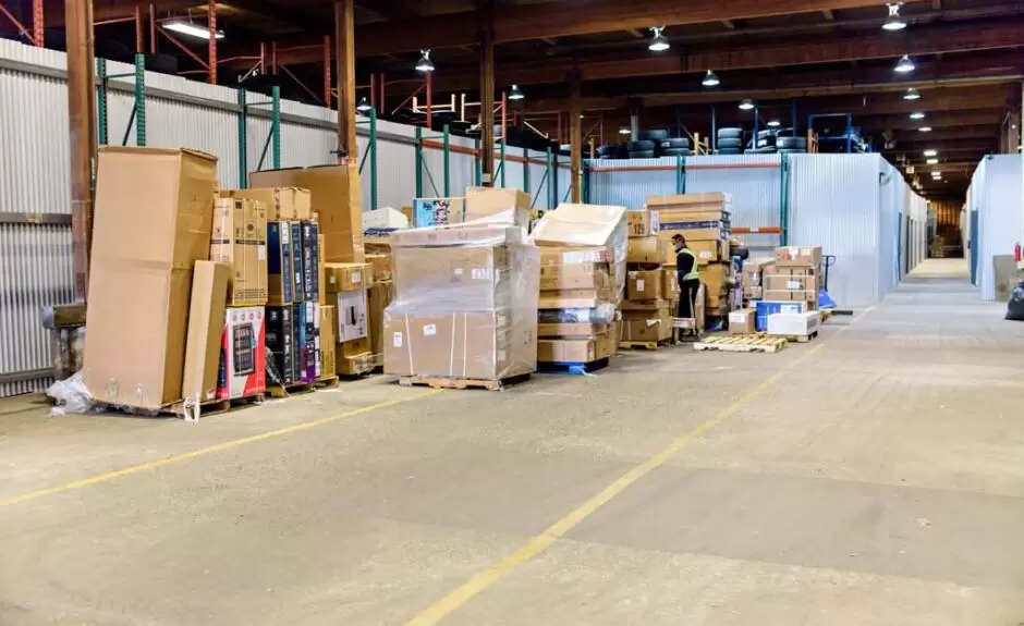 A warehouse full of boxes.